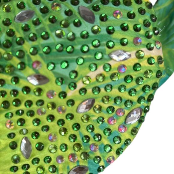 BANJUL GREEN BODY with rhinestones sz US S - Picture 6 of 12
